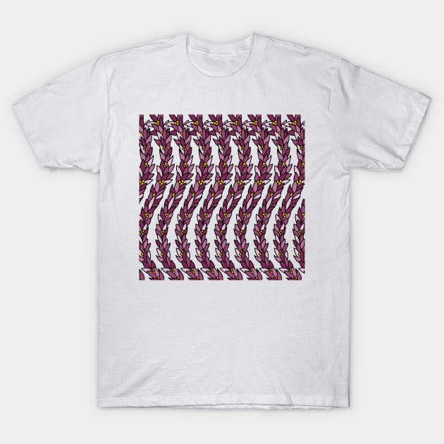 Purple Vines | Botanical Pattern T-Shirt by HLeslie Design